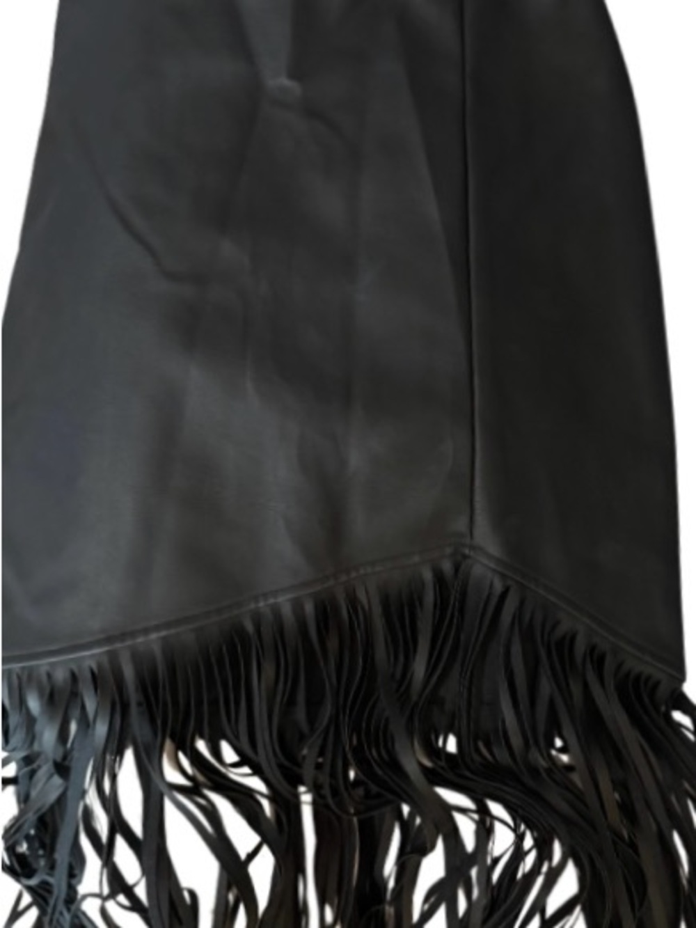 Windsor Faux Leather Fringe Maxi Skirt - Picture 6 of 11